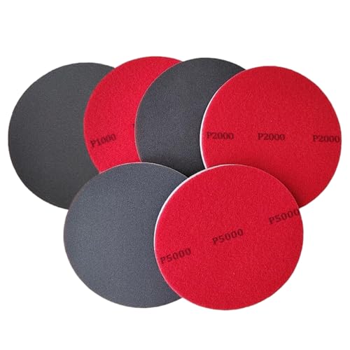 Bowling Sanding Pads, Bowling Ball Sanding Pads 6 Pieces Grit Pads for Bowling Ball Sanding Sand Pads Polishing Cleaning Pad Grit 500, 1000, 1500, 2000, 3000, 5000 for Ball Resurfacing Polishing Kit