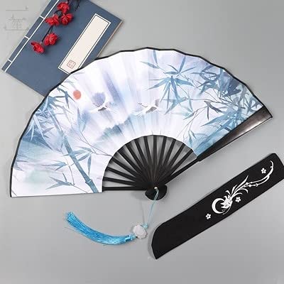 NZPOST Folding fan 30cm Bamboo Foldable Fan, Portable, Ancient Chinese Style, for Cheongsam Dance Performance fan (A3)
