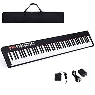 NZHK Piano Numérique Portable 88-Key, Batterie Rechargeable Intégrée, Haut-Parleurs Double, Connexion Bluetooth… - Les Beatles, Paul McCartney, John Lennon, RIngo Starr, George Harrison