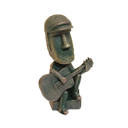 Figura Estatua Moai Decorativa para Escritorio 3.54x1.97x5.51 in miniatura 1