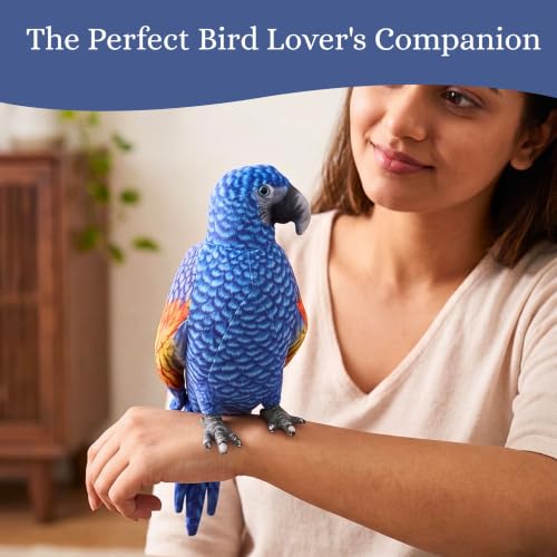 Image of Tickles Cute Parrot Soft Stuffed Plush Bird Toy for Kids Boys & Girls Birthday Gifts (Size: 20 cm Color: Blue & Orange)