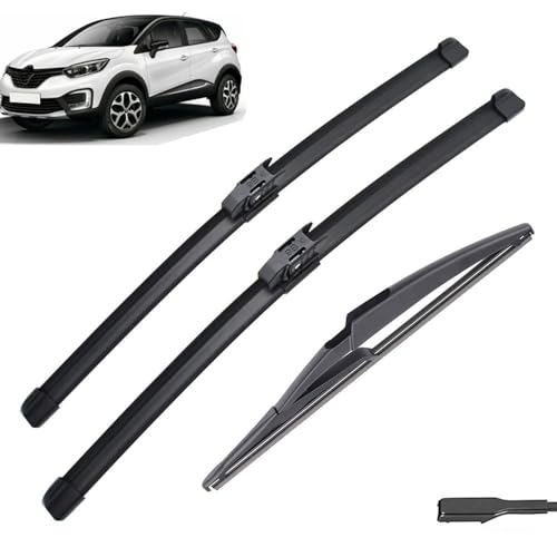 Qualità OEM 3Pcs Anteriore Posteriore Portellone Tergicristallo Lame Set for Renault Captur Kaptur 2020 2019 2018 2017 2016 26 16 12 Vestibilità perfetta per parabrezza