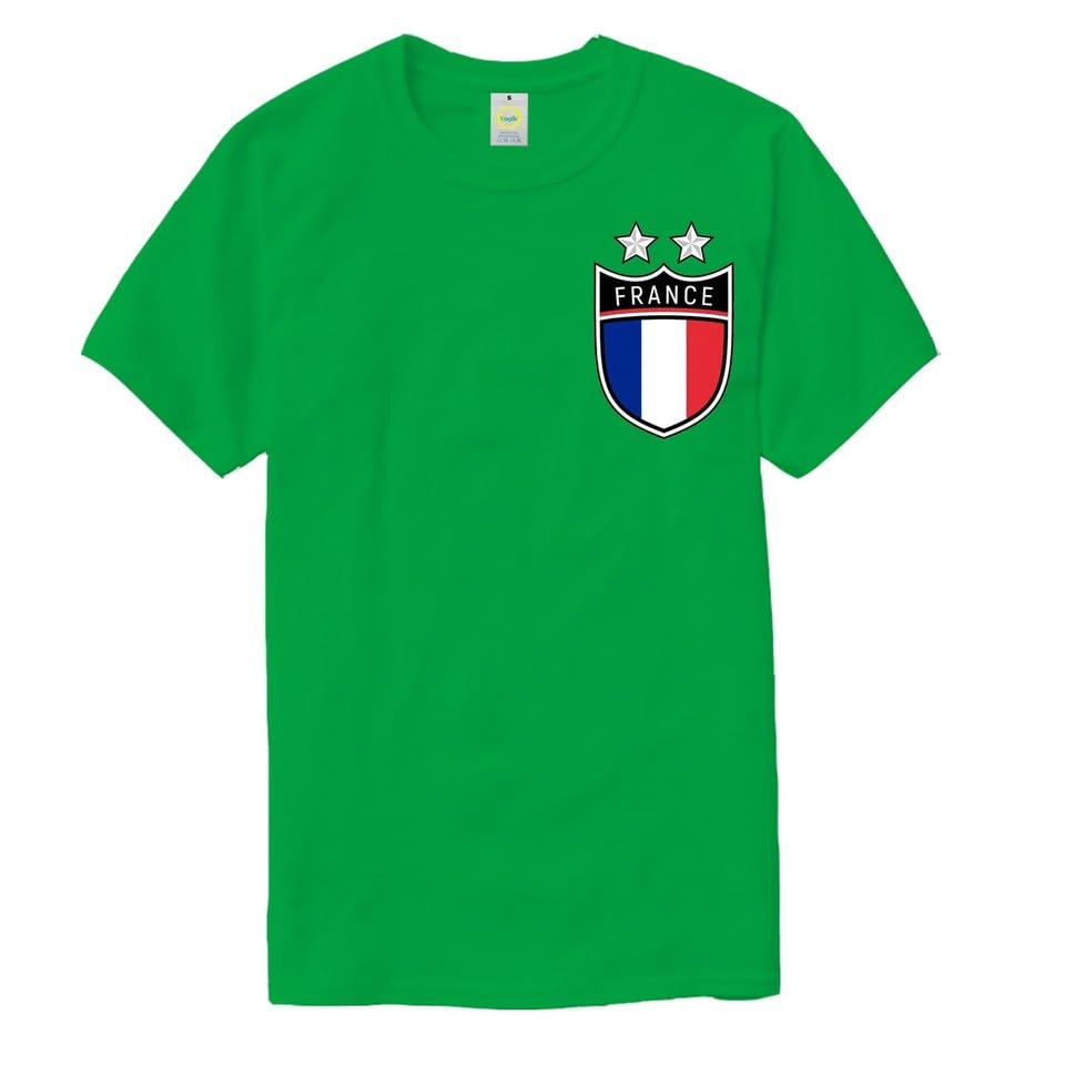 France Football Shirt Mens Boys - France Flag Badge T Shirt - Football World Cup 2026 Supporters Navy Blue Rooster Tee Him - French Tournament Footy Soccer Top