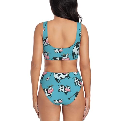 Bikini deux pièces imprimé vache pour sublimer votre silhouette sans complexe cet été - 4