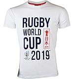 100% oficial. 100% rugby. Camiseta RUGBY WORLD CUP 2019 – Colección Oficial de la Copa del Mundo de Rugby – Tamaño para Hombre, Hombre, Blanco, Extra-Large