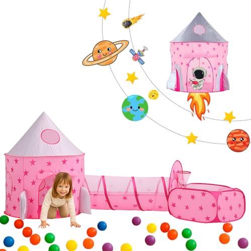 Barraca Infantil 3 em 1 - Cabana Infantil Menina com Túnel - Casi...