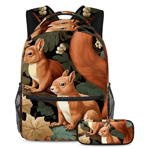 Sac à dos écureuil 2 pièces fini le désordre scolaire avec ce grand sac mignon