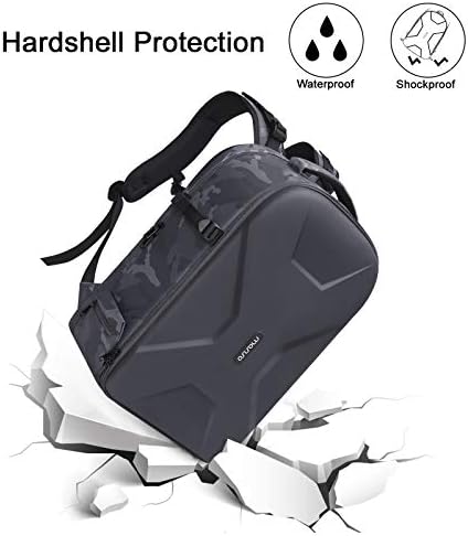 MOSISO Camera Backpack,DSLR/SLR/Mirrorless Photography Camera Bag Camouflage Waterproof Hardshell Case with Tripod Holder&Laptop Compartment Compatible with Canon/Nikon/Sony/DJI Mavic Drone, Gray