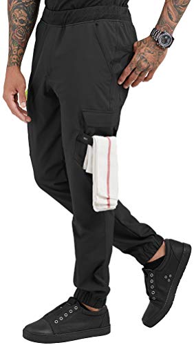 Chefuniforms.com Men's Performance Stretch Jogger Chef Pant (Black, X-Large) #TOP4