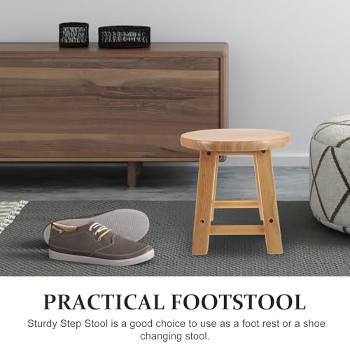 Tabouret en bois rustique maison avec pieds carrés de 25 cm