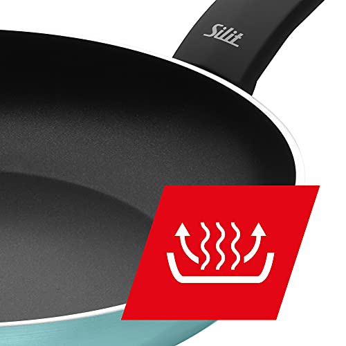 Silit Belluna Bratpfanne 28 cm Induktion, Aluminium beschichtet, Kunststoffgriff, für schonendes Braten, grün – Bild 6