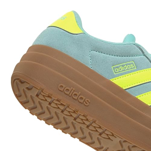 Image of adidas Womens Vl Court Bold Lace Up Sneakers Shoes Casual - Pink