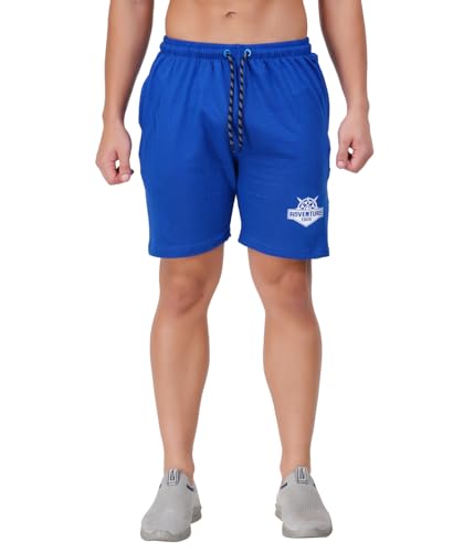 Image of LEELOUIS Men's Cotton Premium Shorts -2 Side Zipper Pockets | Idael for Gym,Travel for Daily Use