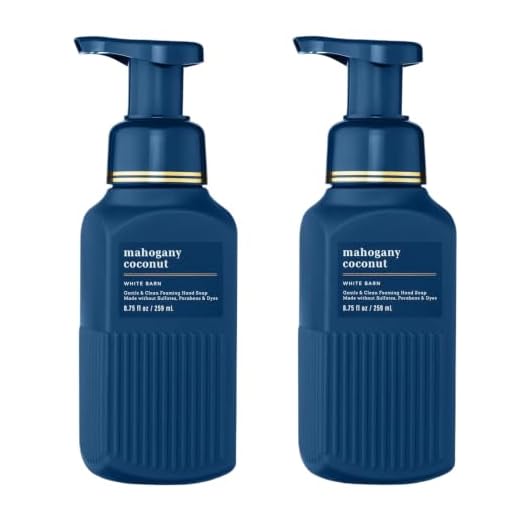 Bath & Body Works Gentle & Clean Foaming Hand Soap, Mahogany Coconut Scent, Non-Drying, Made Without Sulfates & Parabens, Foaming Hand Wash for Kitchen & Bathroom, 8.75 fl oz - 2 Pack