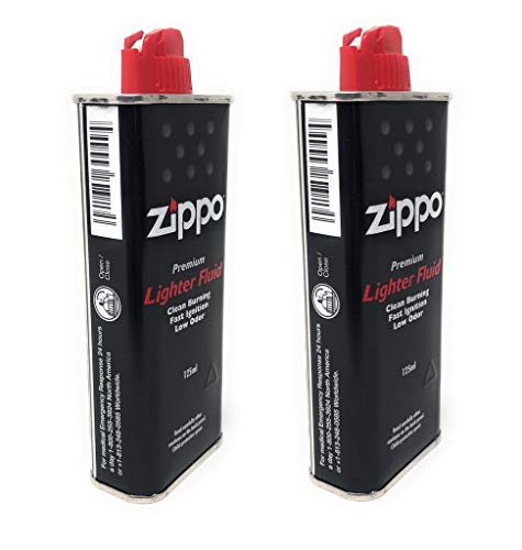 Lot de 2 x Zippo Essence à Briquet 125ml, Noir