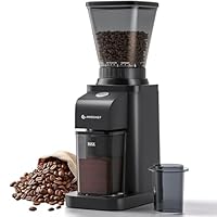 AMZCHEF Kaffeemühle,Kaffeemühle Elektrisch mit 48 Mahlgrad, Kaffeebohnenmühle mit 250 g Fassungsvermögen für Filterkaffee, Espresso, French Press, antistatisch, Ein-Knopf-Schalter
