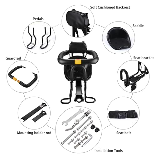 image for Lixada Bike Baby Seat Kids Child Carrier Front Seat Saddle Cushion wit