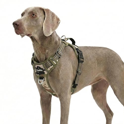 Funfox Dog Harness for XLarge Dogs, No Pull Pet Vest with Front Clip