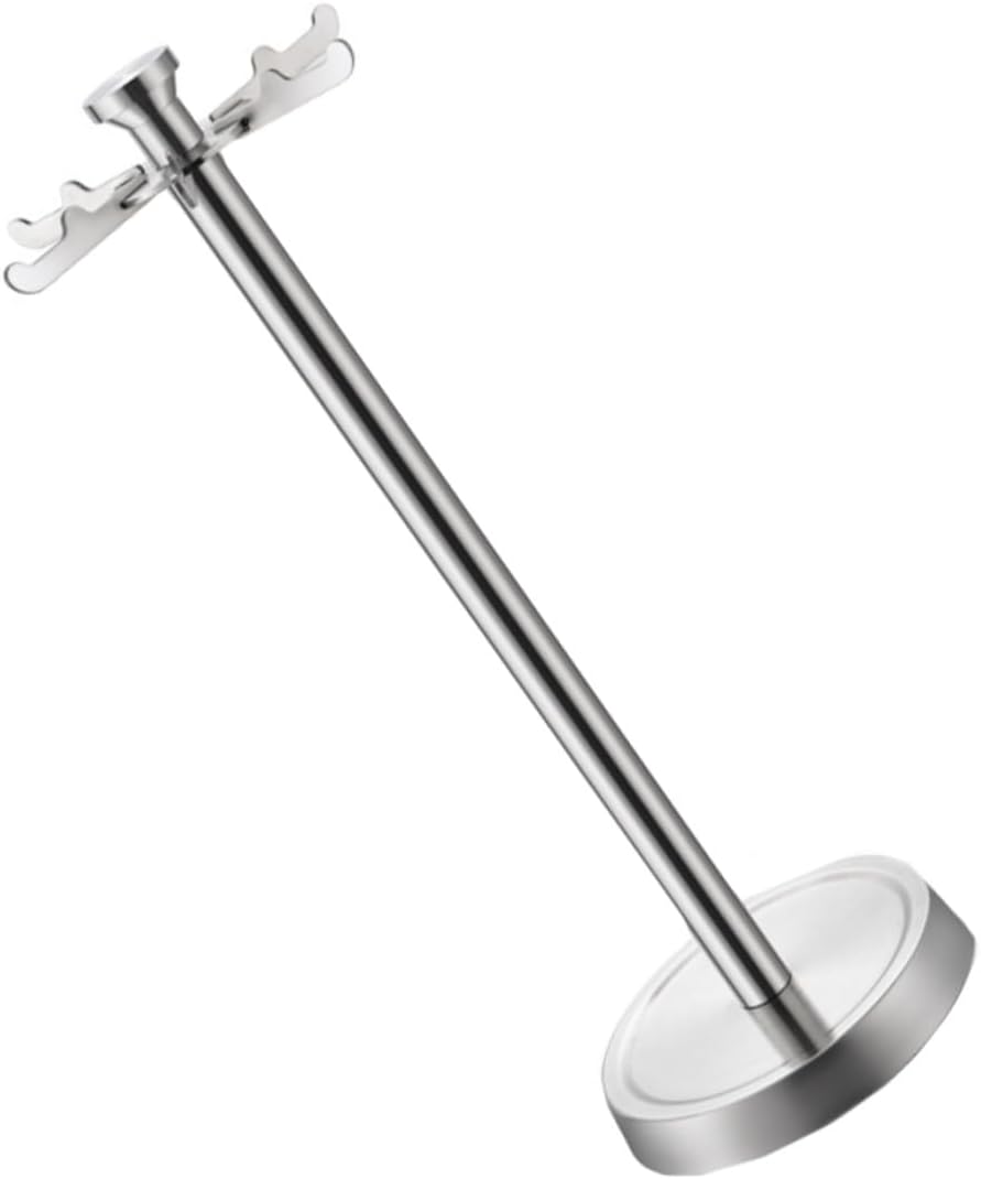 Stainless Steel Kitchen Rack with 6 Hooks, Multifunctional Utensil Organizer for Spatulas and Spoons, Freestanding Cooking Storage Rack for Home Kitchen