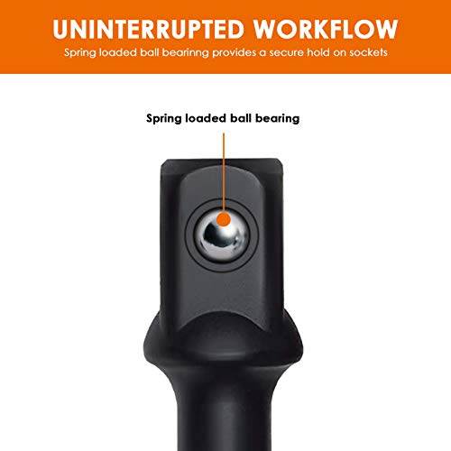 Thinkwork Impact Socket Adapter Set, 1/4" 3/8" 1/2" Drive Drill Socket Adapter With Bit Holder And Storage Case For Impact Driver & Drill, Cordless Drill & Screwdriver, Power Drill & Driver, 9-Piece #TOP5