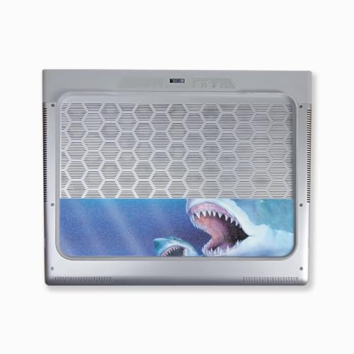 Image of Glossy Glitter Laptop Skin Compatible with Alienware X16 R2 (2024) - Great Whites - Premium 3M Vinyl Protective Wrap Decal Cover - Easy to Apply | Crafted in The USA by MightySkins