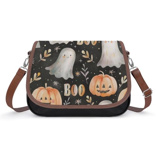 Sac messager imperméable motifs citrouilles fantômes contre la pluie