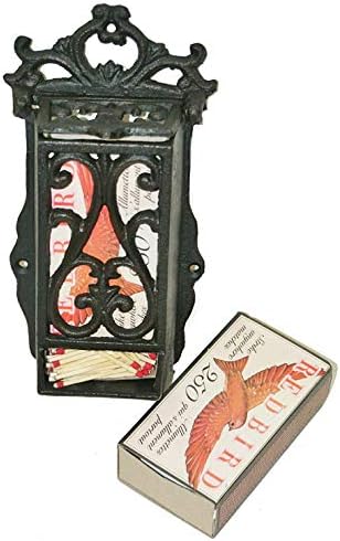 Cast Iron Vintage Match Box Holder