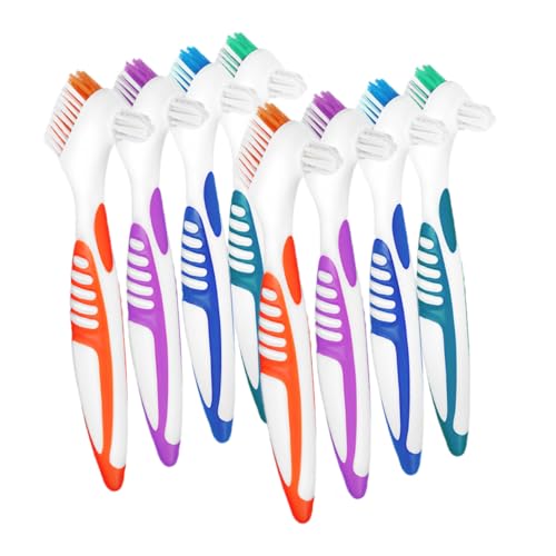 BESTYASH 8Piezas Uds Limpiadores de Dentaduras Postizas Doble Cara Duradero y Eficaz para Cuidado de Dentaduras Postizas
