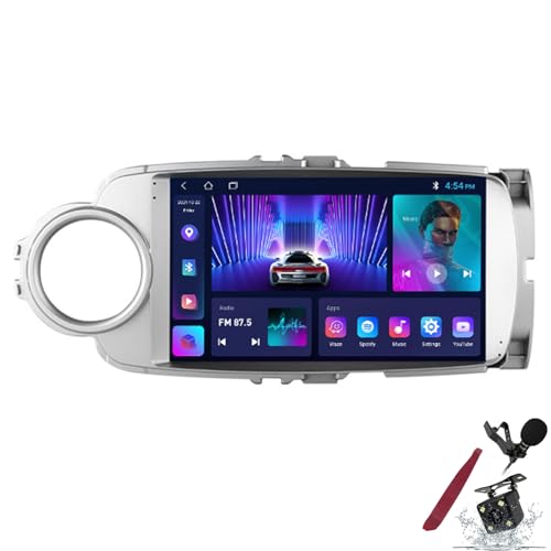 Écran QLED 2K pour radio voiture Android 15 Toyota Yaris avec GPS 5G