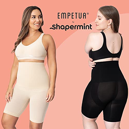 Shapermint High Waisted Body Shaper Shorts - Shapewear for Women Tummy Control Small to Plus-Size Black X-Large / XX-Large