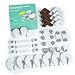 (30pcs) Kit de sécurité pour protection des enfants avec Cache Prise Révolutionnaire Protections Électrique, coins de table, serrures multifonction, Sécurité placard enfants, blocs porte (30)