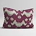 100% bawełna bordowa ręcznie tkana poszewka na poduszkę IKAT (nie nadruk) | Dwustronna 16 cali x 24 cale (40 x 60 cm) dekoracyjna etniczna poszewka na poduszkę z tradycyjnymi wzorami