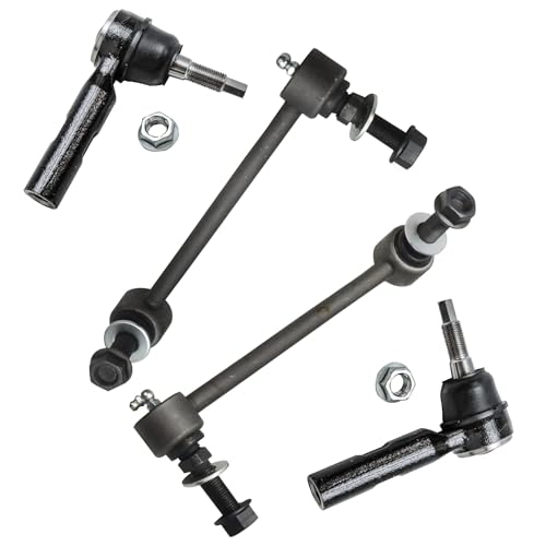 Image of Detroit Axle - 6pc RWD Front Struts Kit for 2005-2010 Chrysler 300 2006-2010 Dodge Charger 2005-2008 Magnum, Complete 2 Struts with Coil Spring 2 Front Sway Bars 2 Outer Tie Rods Replacement