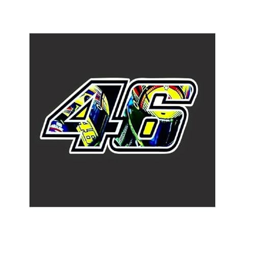 Autocollant 46 course moto sticker gourde casier skateboard
