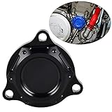 NICECNC Black Engine Oil Filter Cover Cap Plug Powerful Magnet Embedded Compatible with Suzuki DRZ400,DRZ400E,DRZ400S,DRZ400SM 2000-2021,KFX400 2003-2006,Quadsport Z400 LTZ400 LTZ400Z 2x4