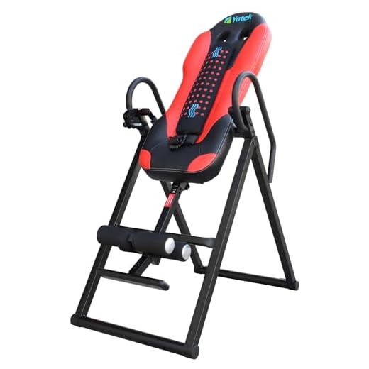 YATEK Tabla de inversión Plegable Deluxe, soporta hasta 150kg con masajeador, Robusta y Posibilidad de inversión Total
