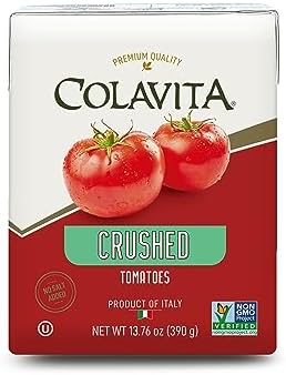 Colavita Crushed Tomatoes, Non GMO, No Salt Added, Kosher, 13.76 Ounces (Pack of 16)