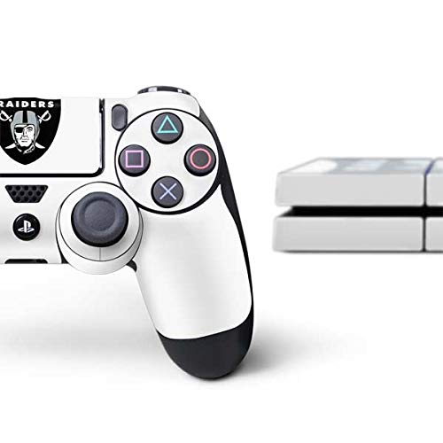 Skinit Decal Gaming Skin Compatible with PS4 Console and Controller Bundle - Officially Licensed NFL Las Vegas Raiders Double Vision Design