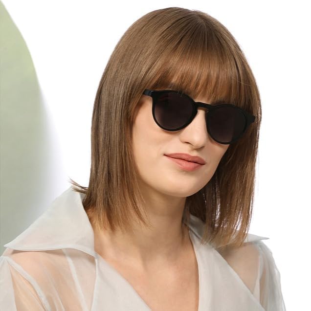 Image of John Jacobs | Polarized & UV Protection Sunglasses For Men & Women | Full Rim Round Small (Size-50) JJ S12432-C1