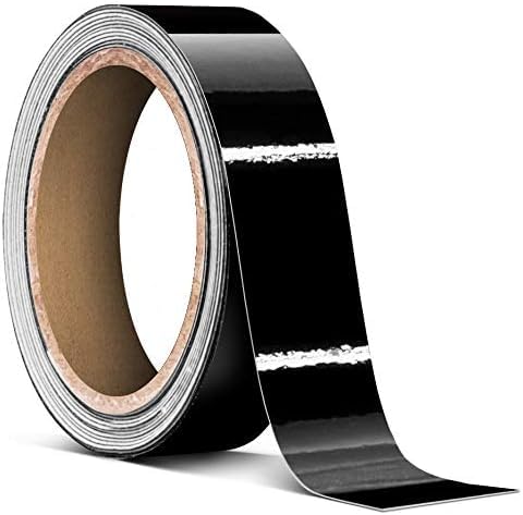 3M Black Gloss Vinyl Detailing Wrap Pinstriping Tape (12 Inch x 10ft roll)