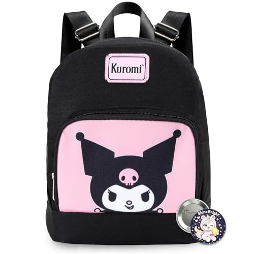 Mini sac à dos Kuromi en toile de 25,4 cm avec gourde assortie Sanrio pour enfant