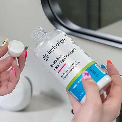 Invisalign Ultrasonic Cleaning Bundle+ | Ultrasonic Cleaner and Invisalign Cleaning Crystals+ | Aligners and Retainers | Arctic White