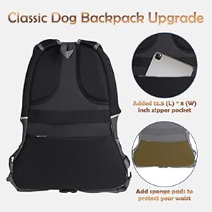   YUDODO-Pet-Dog-Backpack-Carrier-Small-Dog-Front-Carrier-Pack-Reflective-Head-Out-Motorcycle-Puppy-Carrying-Bag-Backpack-for-Small-Medium-Dogs-Cats-Rabbits-Outdoor-Travel-Hiking-Cycling-LBlack