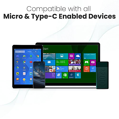 Ambrane 2 in 1 Type-c & Micro USB Cable with 3a Fast Charging Mobile Cable, 480 Mbps Data Sync, Quick Charge 3.0, 1m Braided Cable, Compatible with All Type-c & Micro USB Devices (Abdc-10, Black)