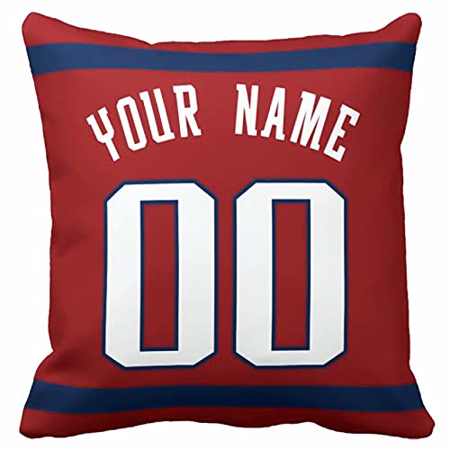Image of ANTKING Throw Pillow 2 Pack with Custom Name and Number Personalized Gift for Men Women Boys