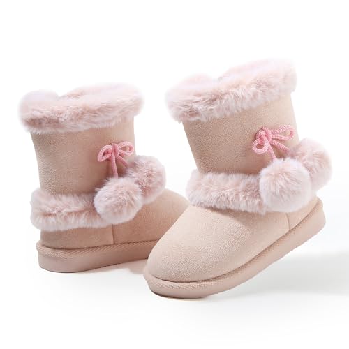 Image of Femizee Girls Boys Warm Winter Boots Kids Outdoor Snow Boots(Toddler /Little Kid)