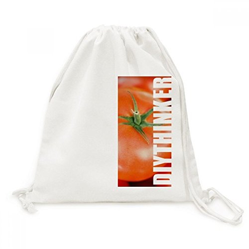 Sac cordon Tomate Toile Sac à dos imprimé Fruits Frais voyage
