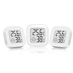 ARCELI 3 stuks binnenthermometer, hygrometer, binnenthermometer, digitaal, binnenthermometer, voor thuis, magazijn, terrarium, slaapkamer, babykamer, broedmachine, kelder (wit)
