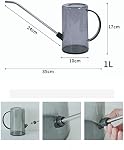 1 Litre/ 35 OZ Long Spout Watering Can for Succulents Bonsai Catus Plants Indoor Outdoor (Grey)