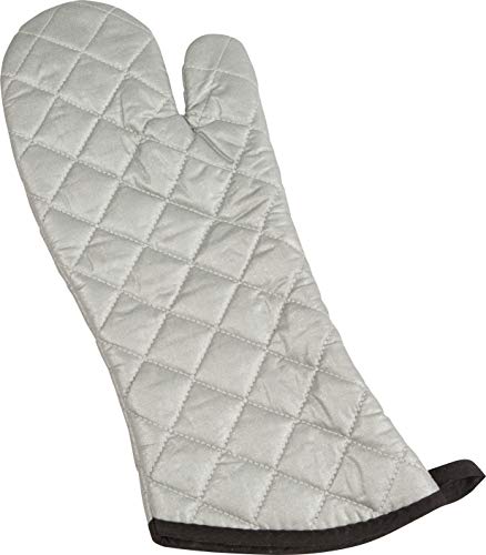 San Jamar 801Sg17 Silicone Temperature Protection Oven/Freezer Mitt, 17" Length, Silver #TOP15
